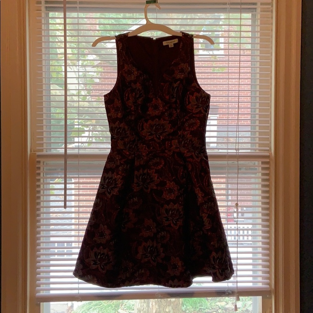 Burgundy dress